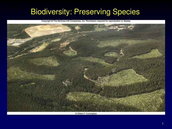 Biodiversity: Preserving Species