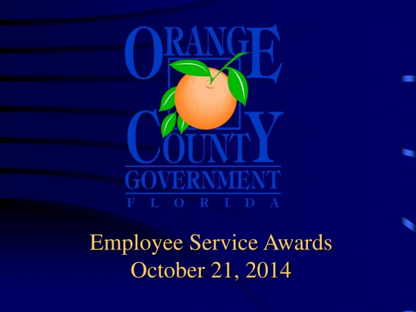Employee Service Awards October 21, 2014
