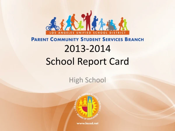 2013-2014  School Report Card