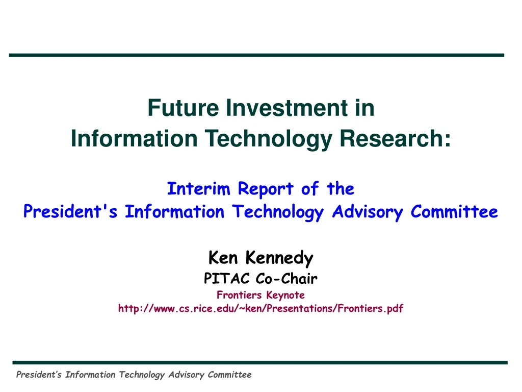 future investment in information technology