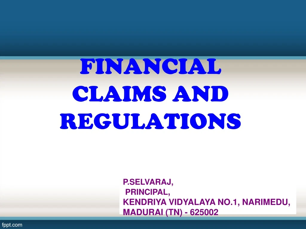 financial claims and regulations