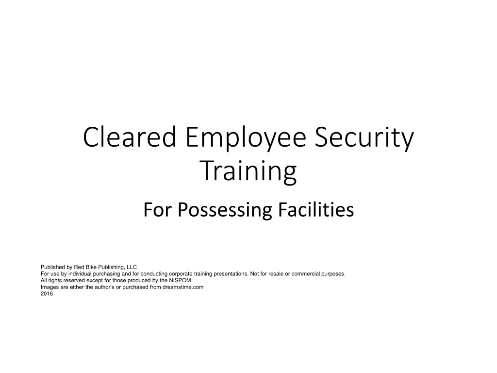 cleared employee security training