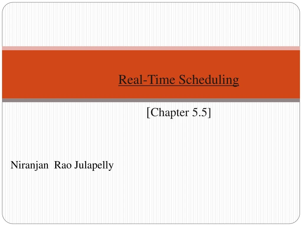 real time scheduling chapter 5 5