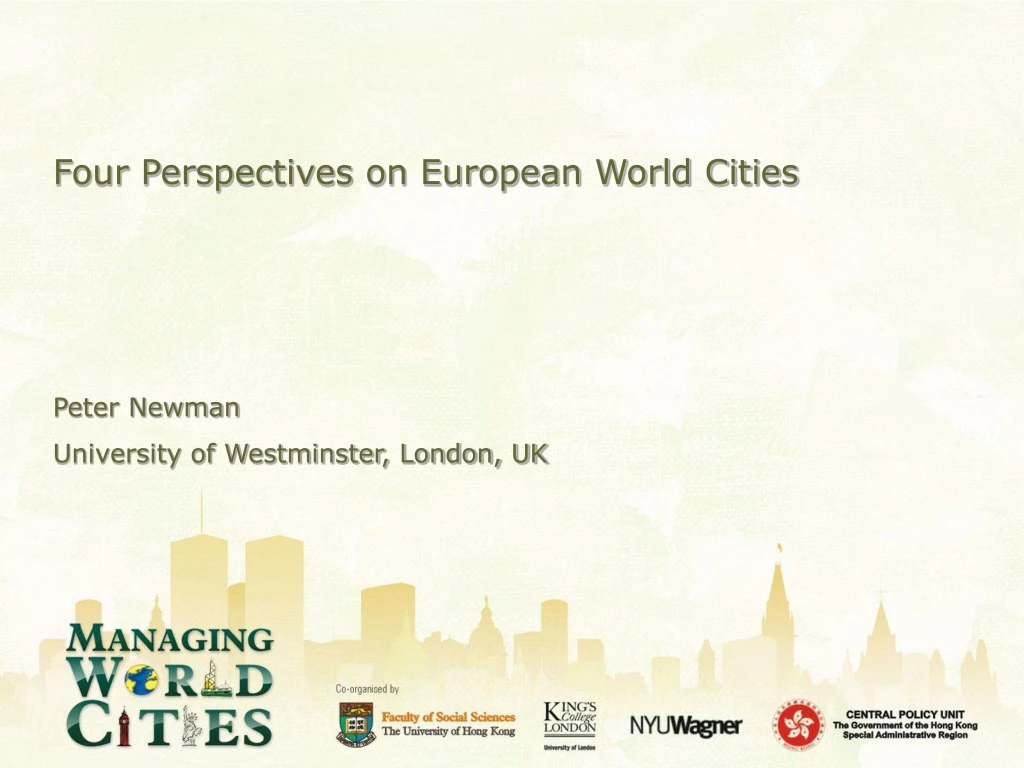 four perspectives on european world cities peter