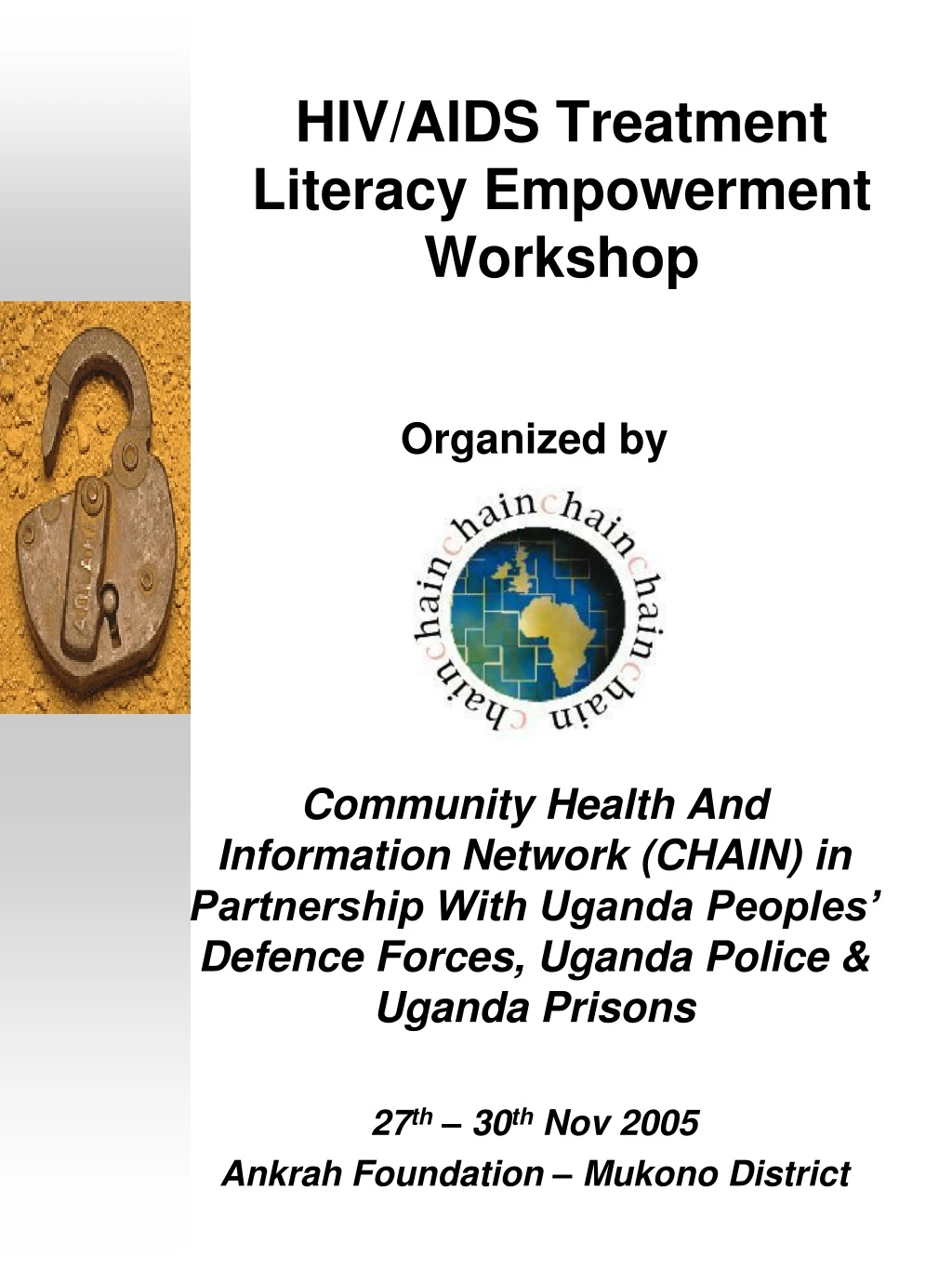 hiv aids treatment literacy empowerment workshop