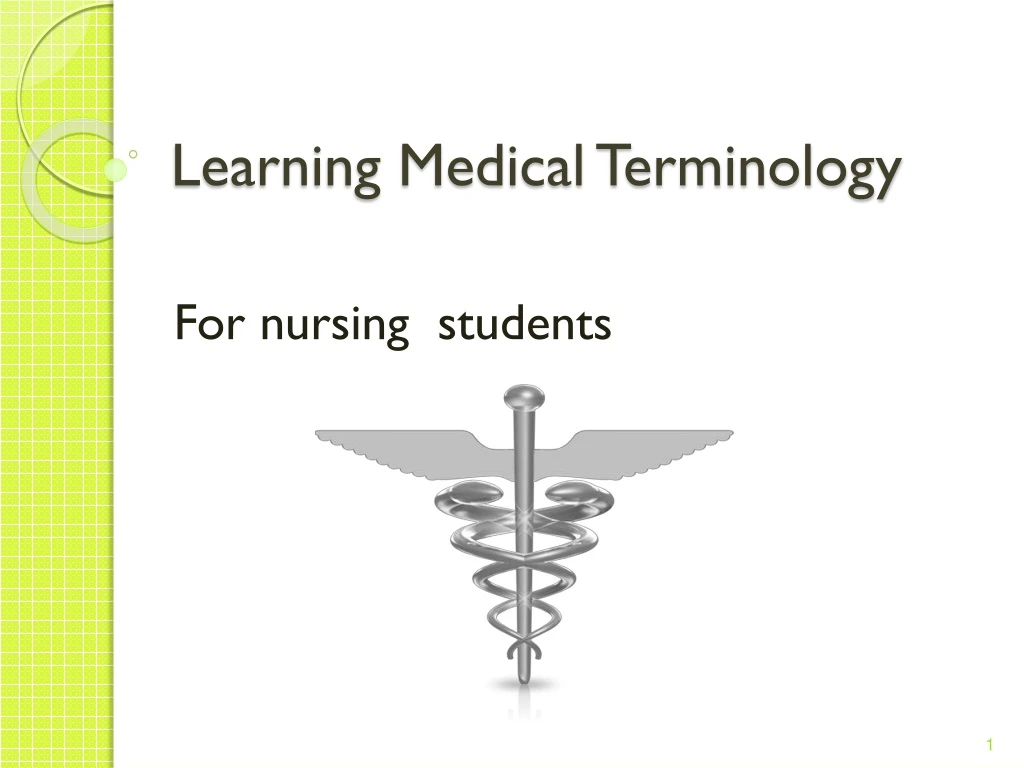 learning medical terminology