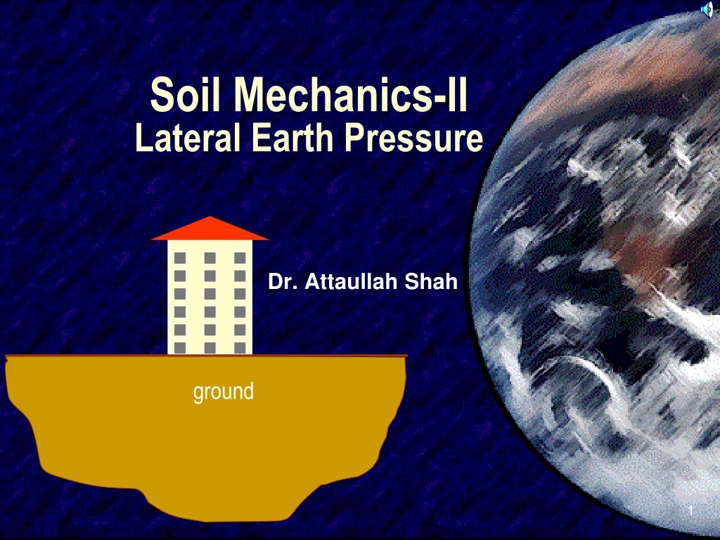 soil mechanics ii lateral earth pressure
