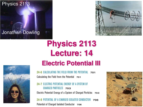 Physics 2113  Lecture: 14