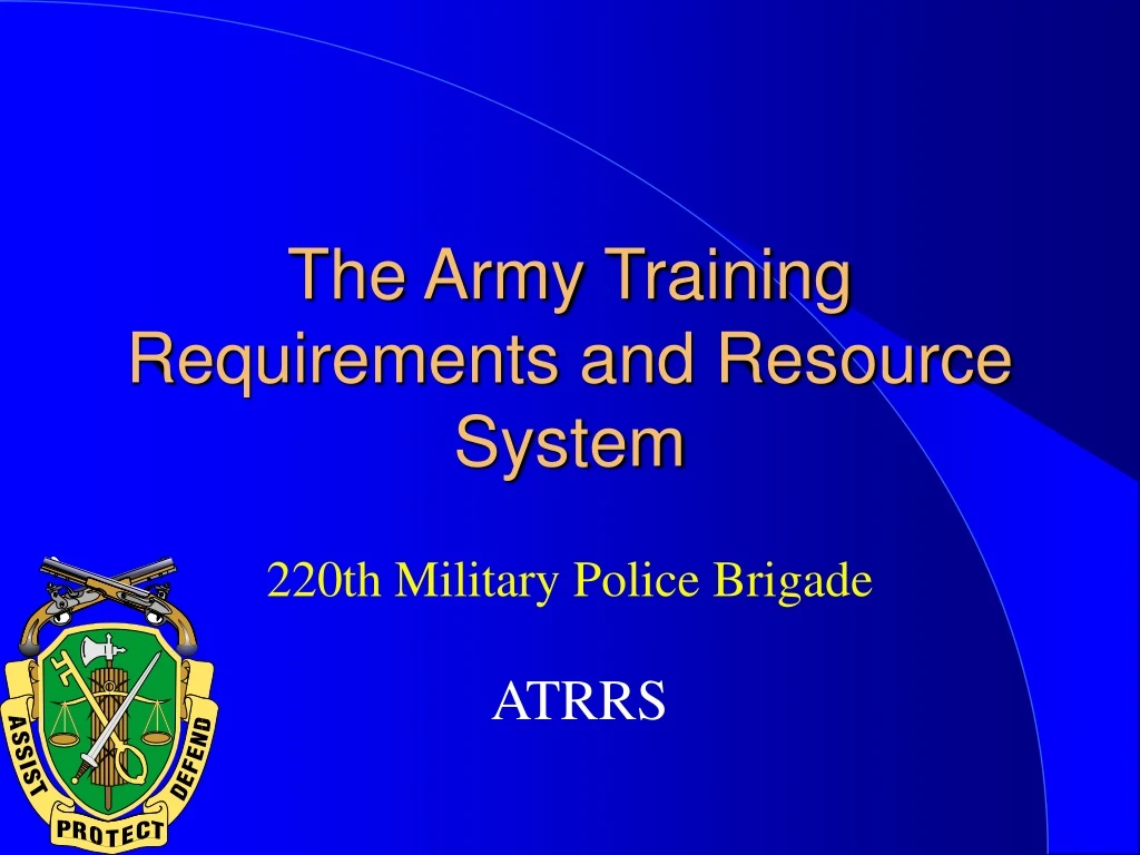 the army training requirements and resource system