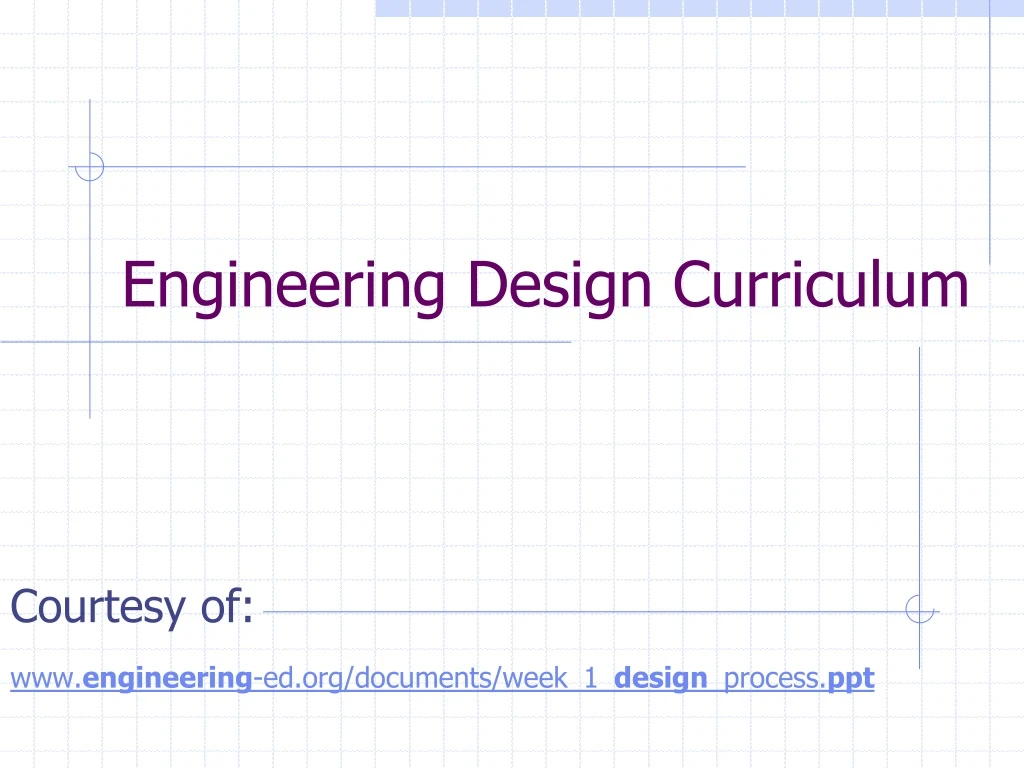 engineering design curriculum