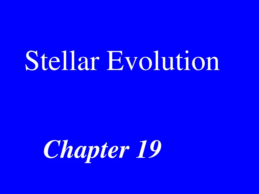 stellar evolution