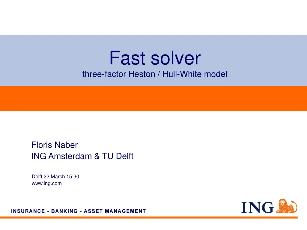 fast solver three factor heston hull white model