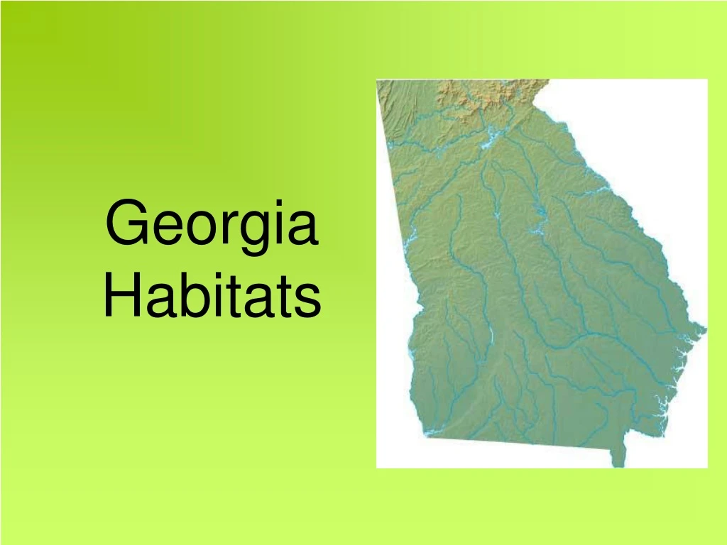 georgia habitats