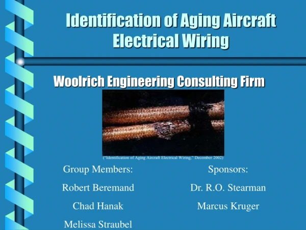 Identification of Aging Aircraft Electrical Wiring