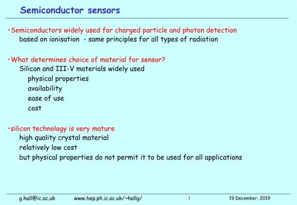 Semiconductor sensors