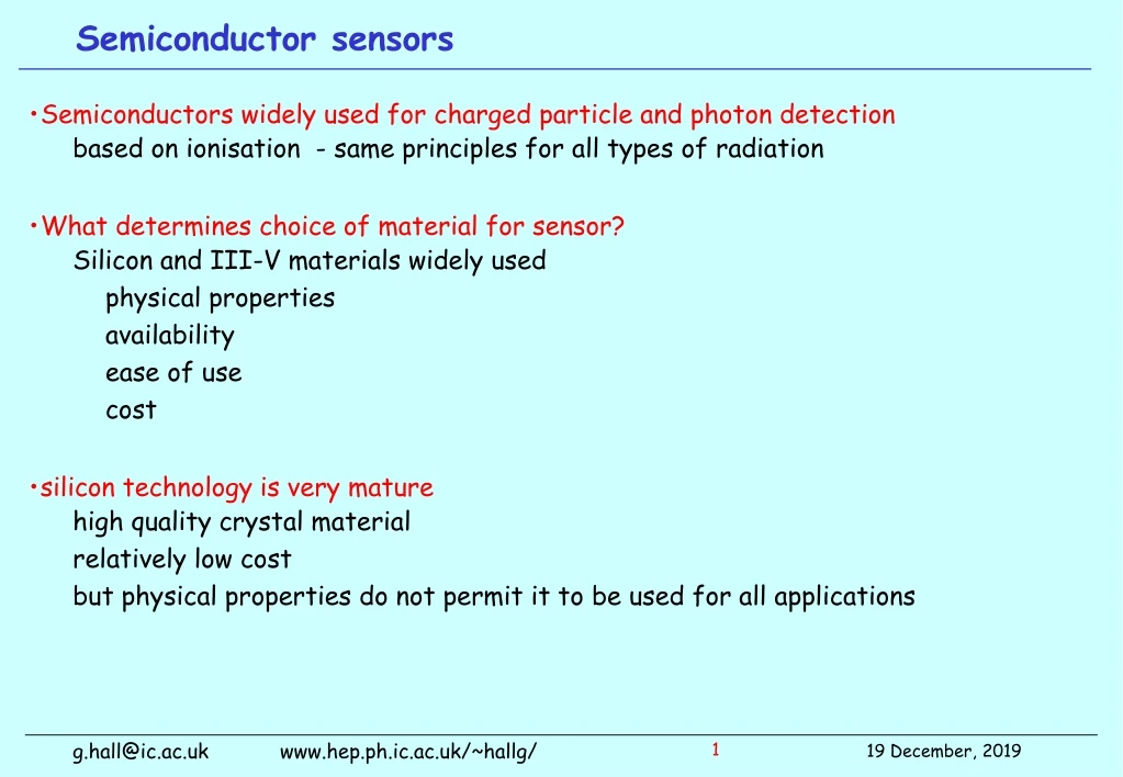 semiconductor sensors