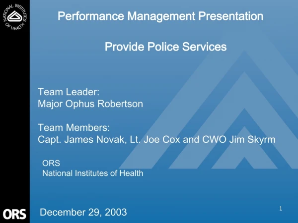 Performance Management Presentation