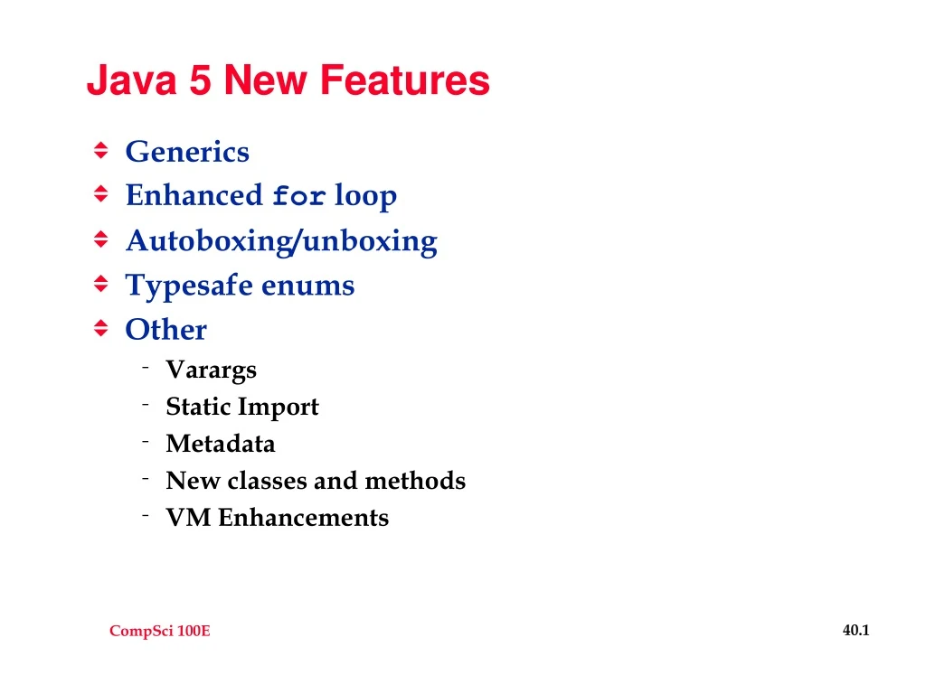 java 5 new features