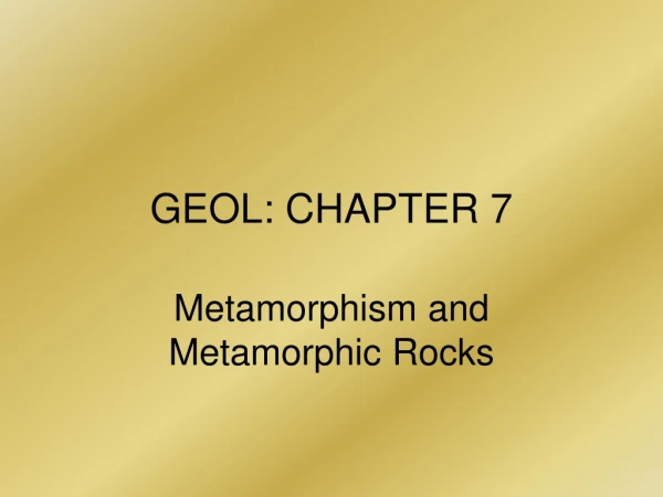 GEOL: CHAPTER 7