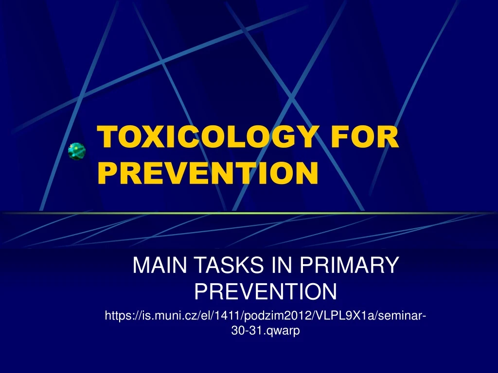 toxicology for prevention