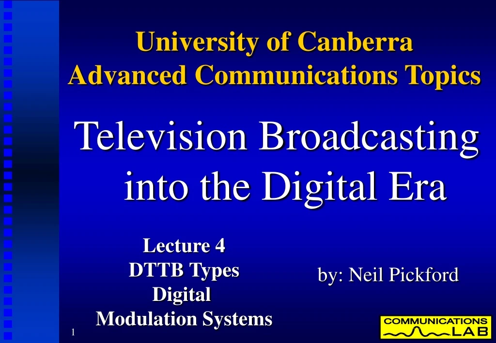 university of canberra advanced communications topics