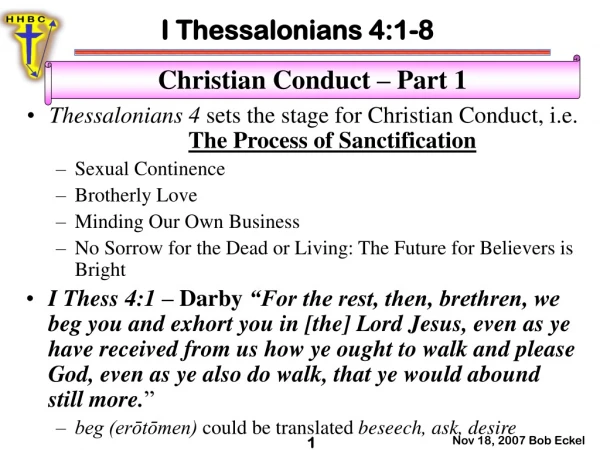 I Thessalonians 4:1-8