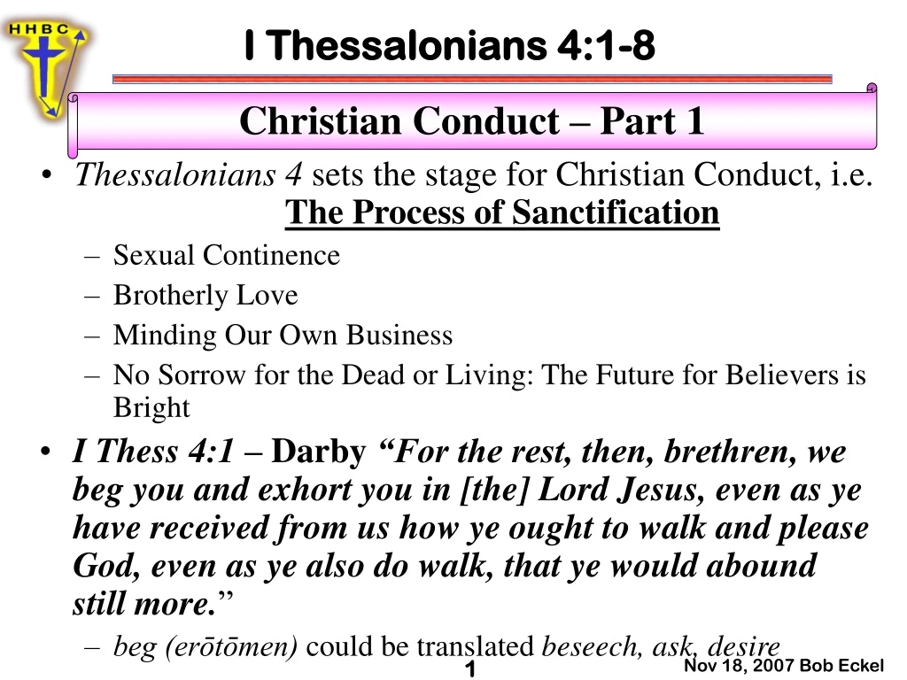 i thessalonians 4 1 8