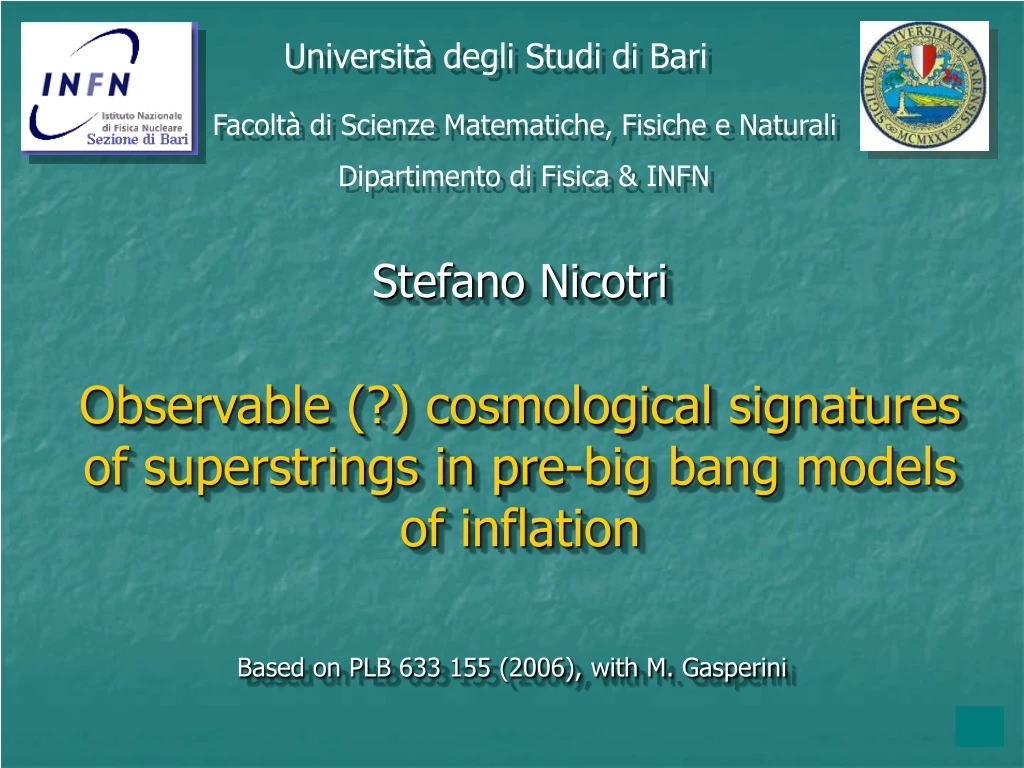 observable cosmological signatures of superstrings in pre big bang models of inflation