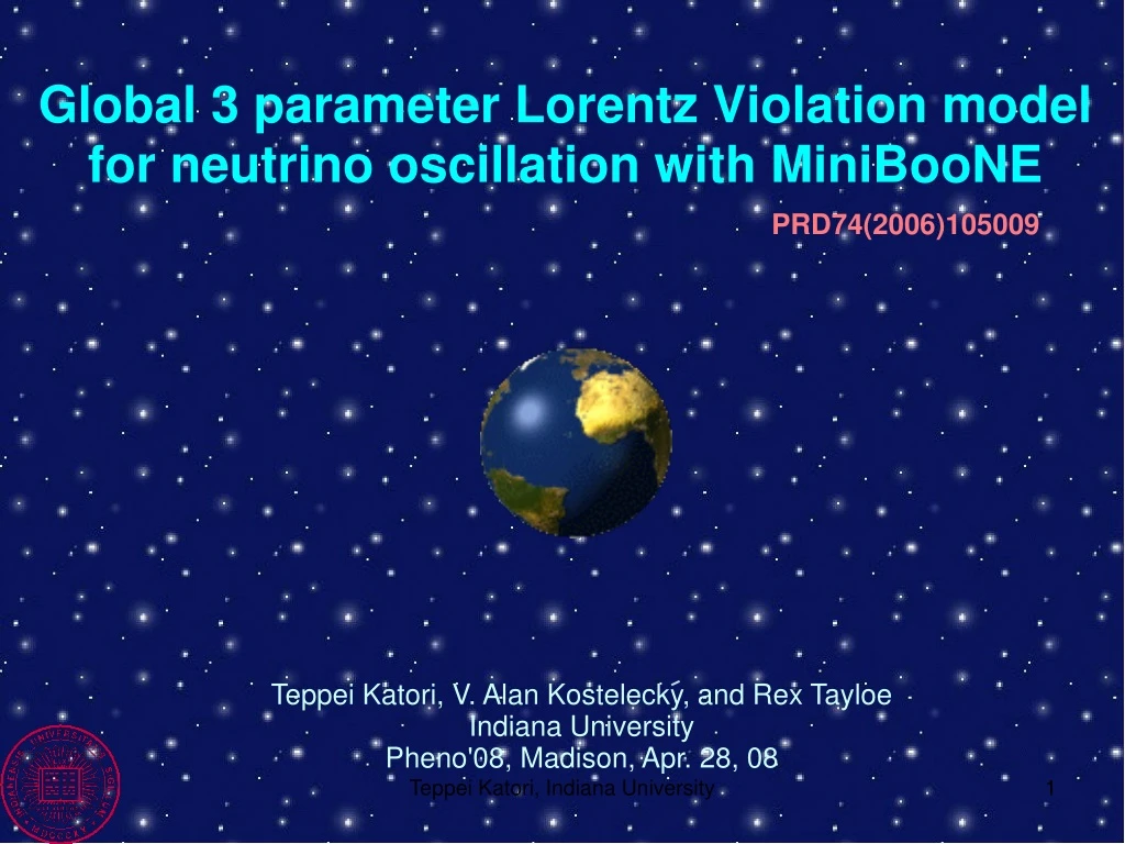 global 3 parameter lorentz violation model for neutrino oscillation with miniboone