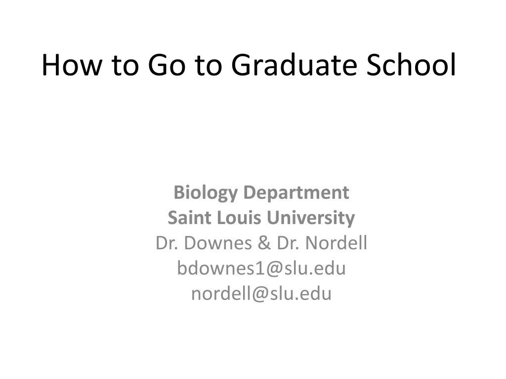 how to go to graduate school