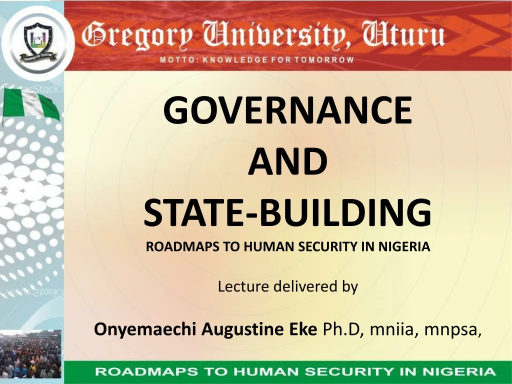governance and state building roadmaps to human