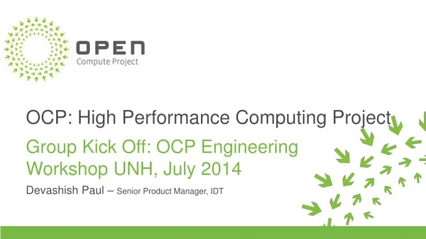 OCP: High Performance Computing Project