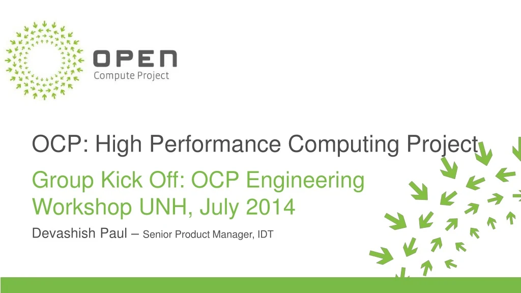 ocp high performance computing project