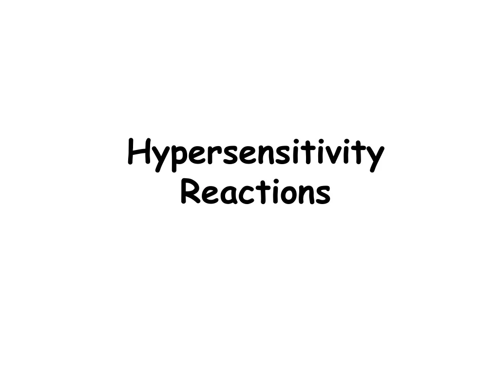 hypersensitivity reactions