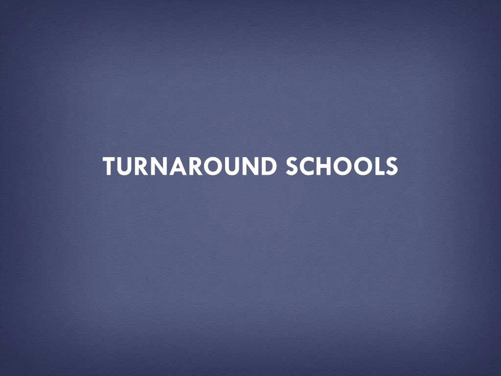 turnaround schools