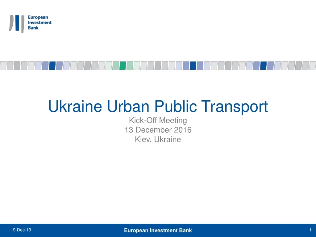 ukraine urban public transport kick off meeting