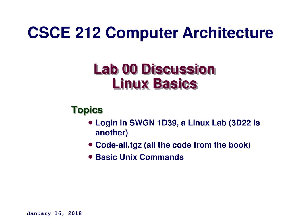 lab 00 discussion linux basics