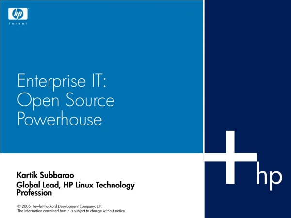 Enterprise IT: Open Source Powerhouse