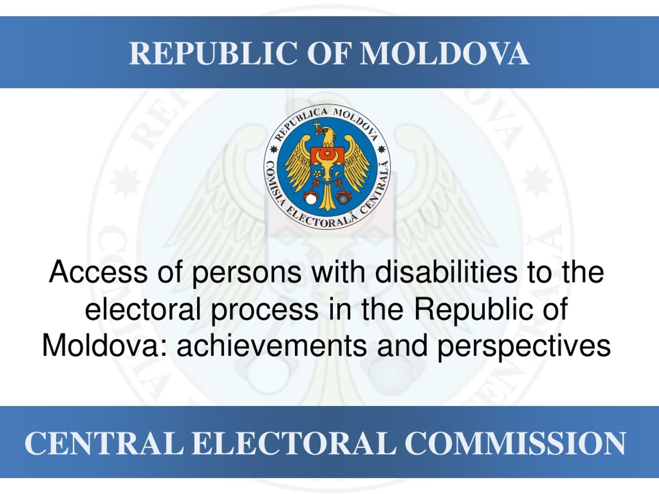 Enhancing Electoral Access for Persons with Disabilities in Moldova - slide 1