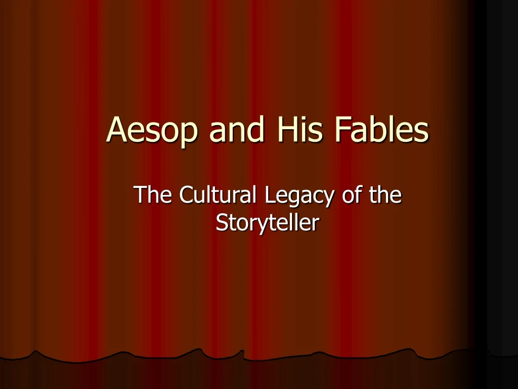 aesop and his fables