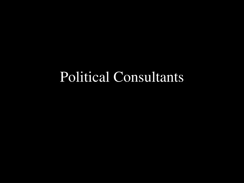 political consultants