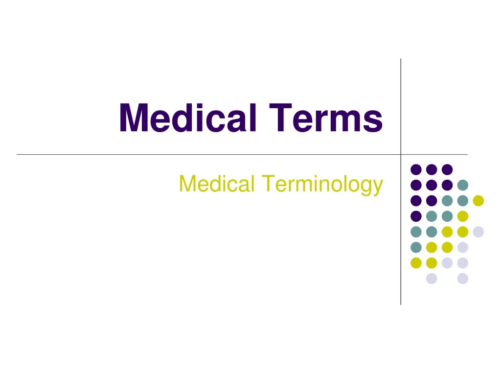 medical terms