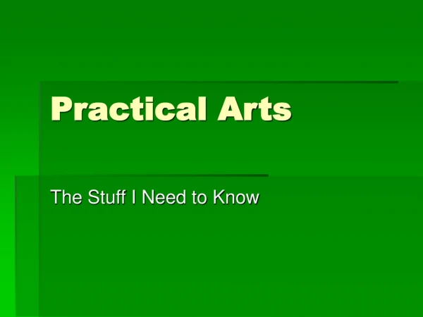 Practical Arts