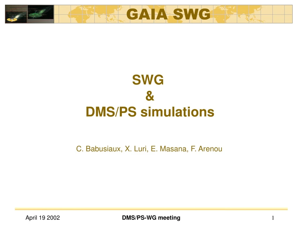 swg dms ps simulations