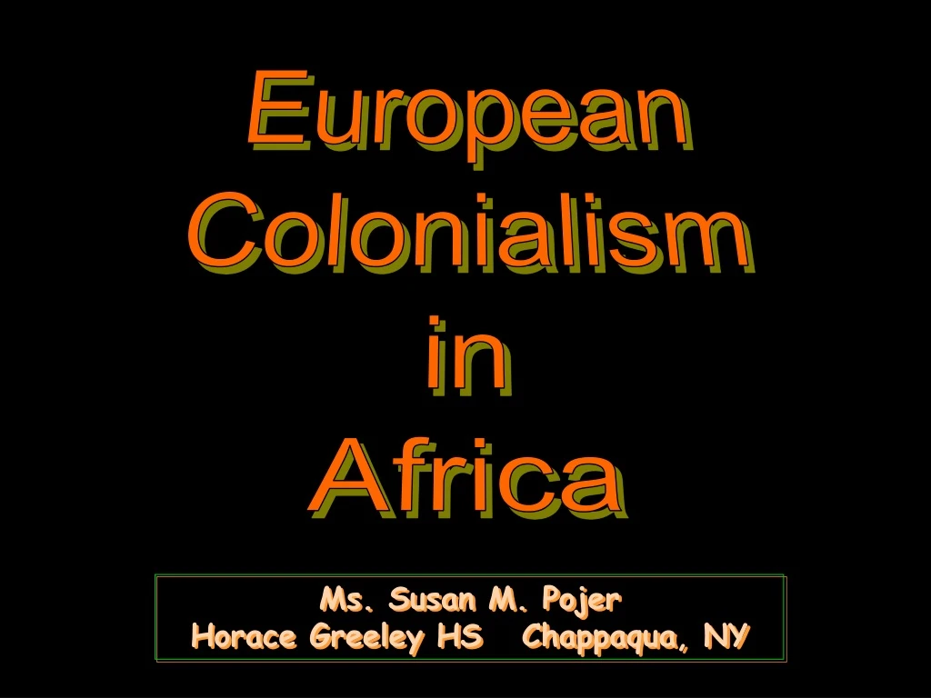 european colonialism in africa