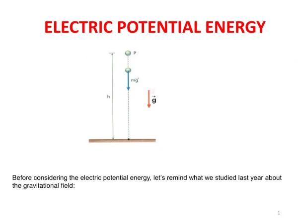 ELECTRIC POTENTIAL ENERGY