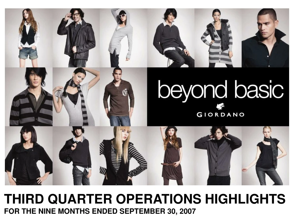 third quarter operations highlights for the nine