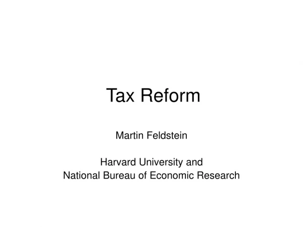 Tax Reform