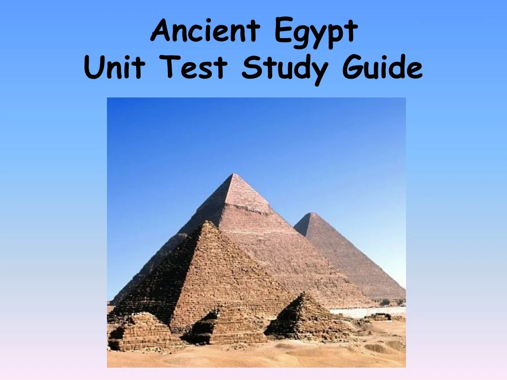 ancient egypt unit test study guide