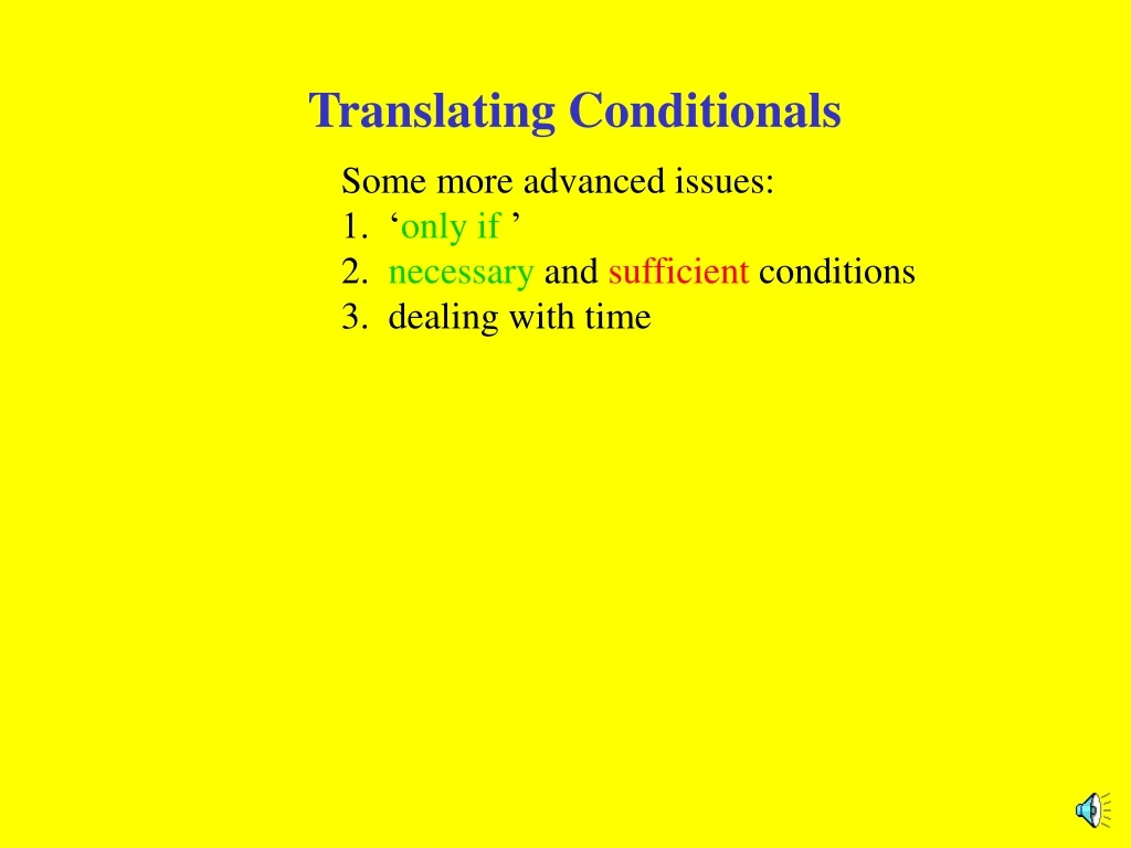 translating conditionals